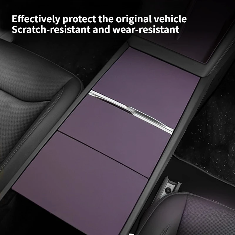 Purple Interior Accessories for Tesla Model 3 Highland Model Y Juniper Central Control Panel Sticker Silicone Screen Protector