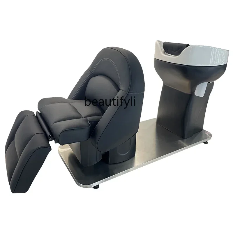 

Qnew Electric Shampoo Chair Lying Half Flushing Bed Barber Shop Hair Salon Beauty Salon Ceramic Basinss 03