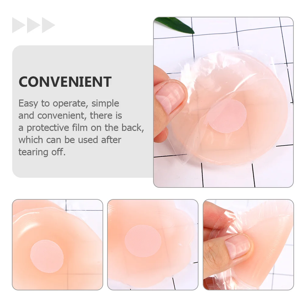 

2Pairs Invisible Nipples Covers Soft Touch Elastic Silicone Breathable Women Breast Stickers Women Nipples Covers