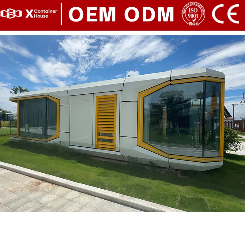 Cheap Modern Tiny FT House Outdoor Aluminum Villa Modular Luxury Smart Portable Mobile Space Capsule Pod Prefab Villa