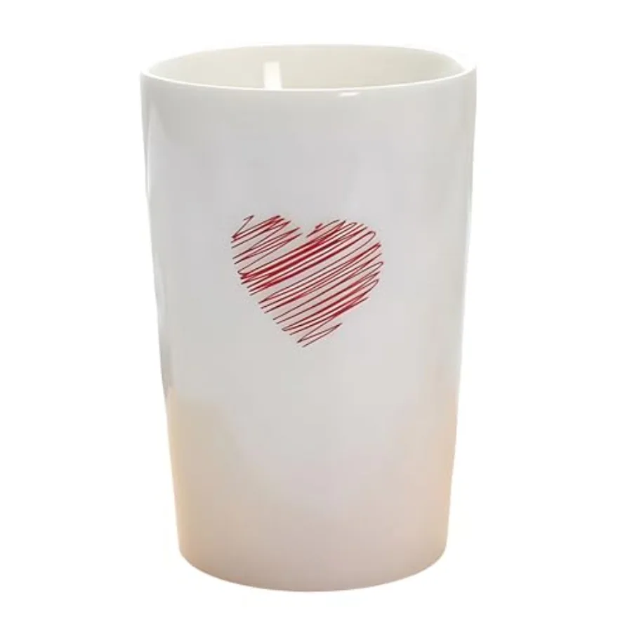 White Ceramic Tumbler Cup for Bathroom Toothpaste Toothbrush Holders Water Milk Drinks Cup 350 ml Bathroom Couples Cup for Chri