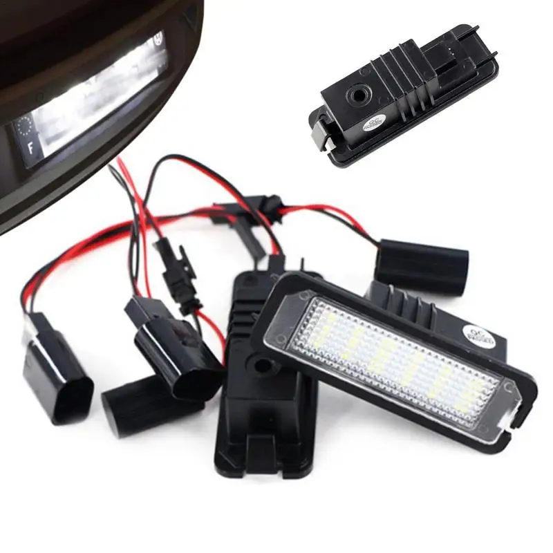 

2pcs Aluminium LED License Plate Lights For Golf 4/5/6 Phaeton GOLF License Number Plate Lights Lamp