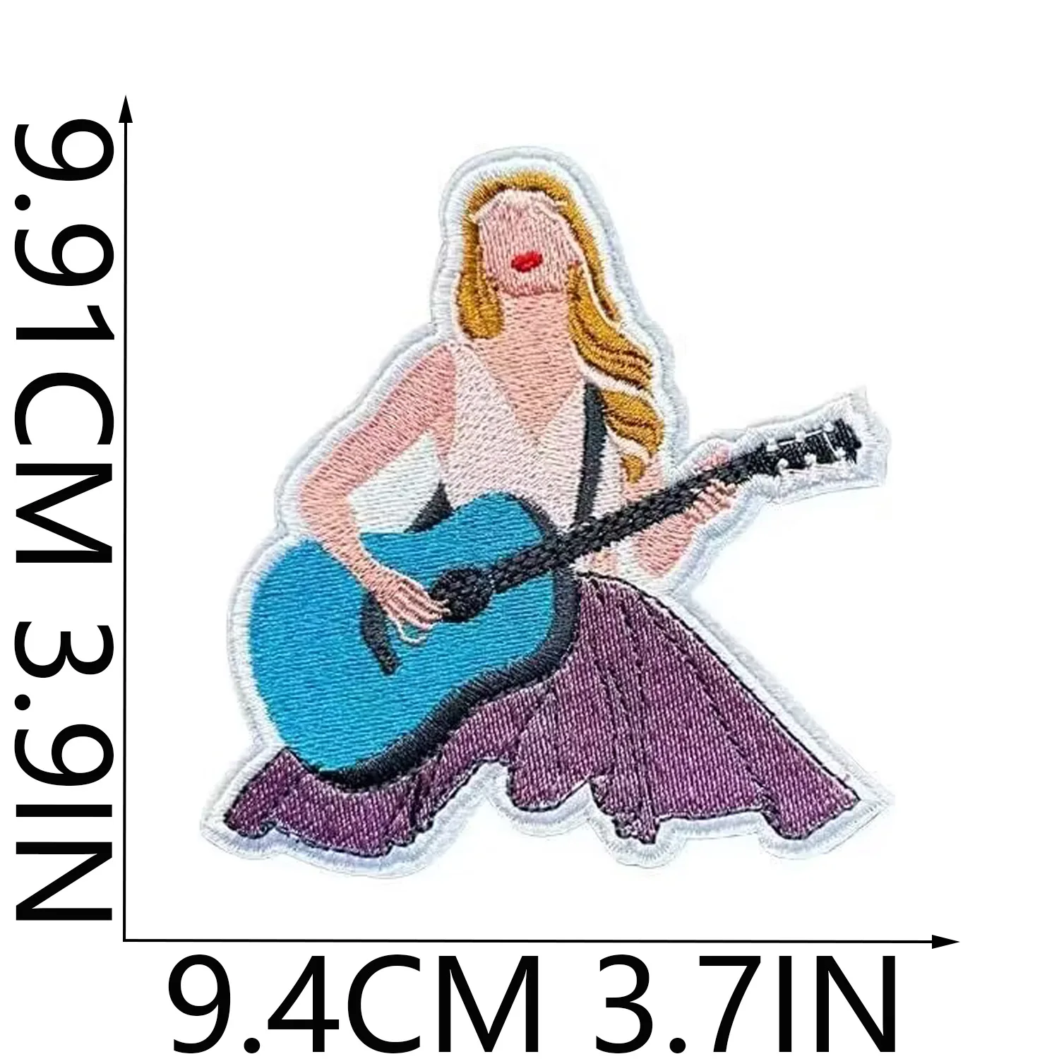 Fashion Girl Embroidery Patches Cartoon Girl Singer Iron On Patch Sewing Fabric Handmade Appliques Sexy Girly For Clothing Badge