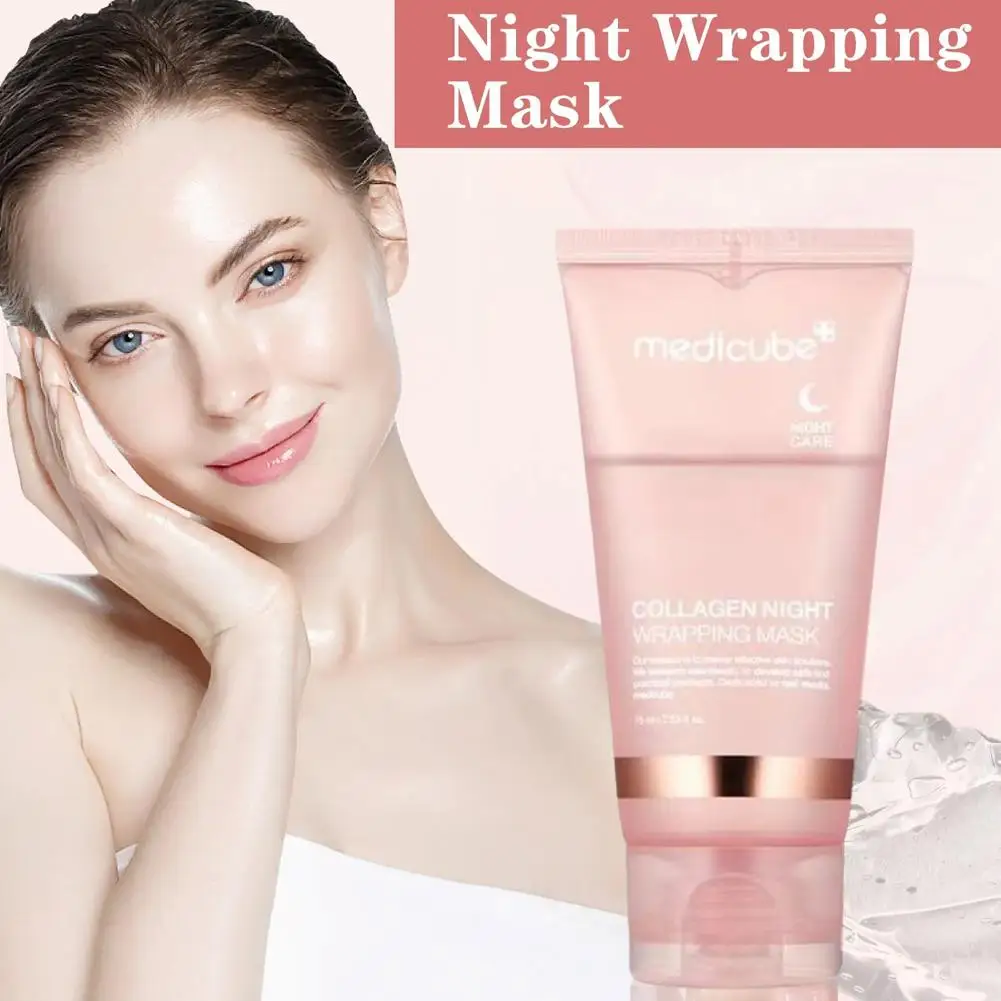 75 ml Kollagen Peel-off Maske Nacht Wrapping Gesichts Schlamm Haut-peeling Hautpflege Maske Off Tiefe Straffende Abdeckungen gesicht Reinigung Dail I9N0