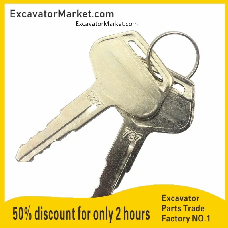 Excavator Spare Excavator Accessories 2 Pcs/lot 787 Truck Parts Ignition Key For Komatsu Excavator