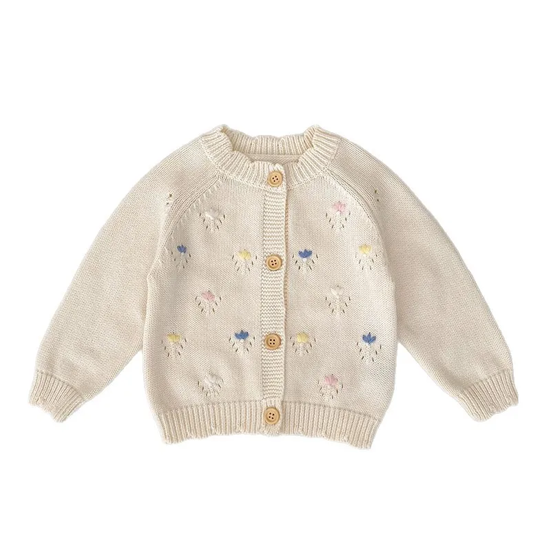 

baby girls sweaters aw25 infant toddler cotton knit Cardigan outwear clothing