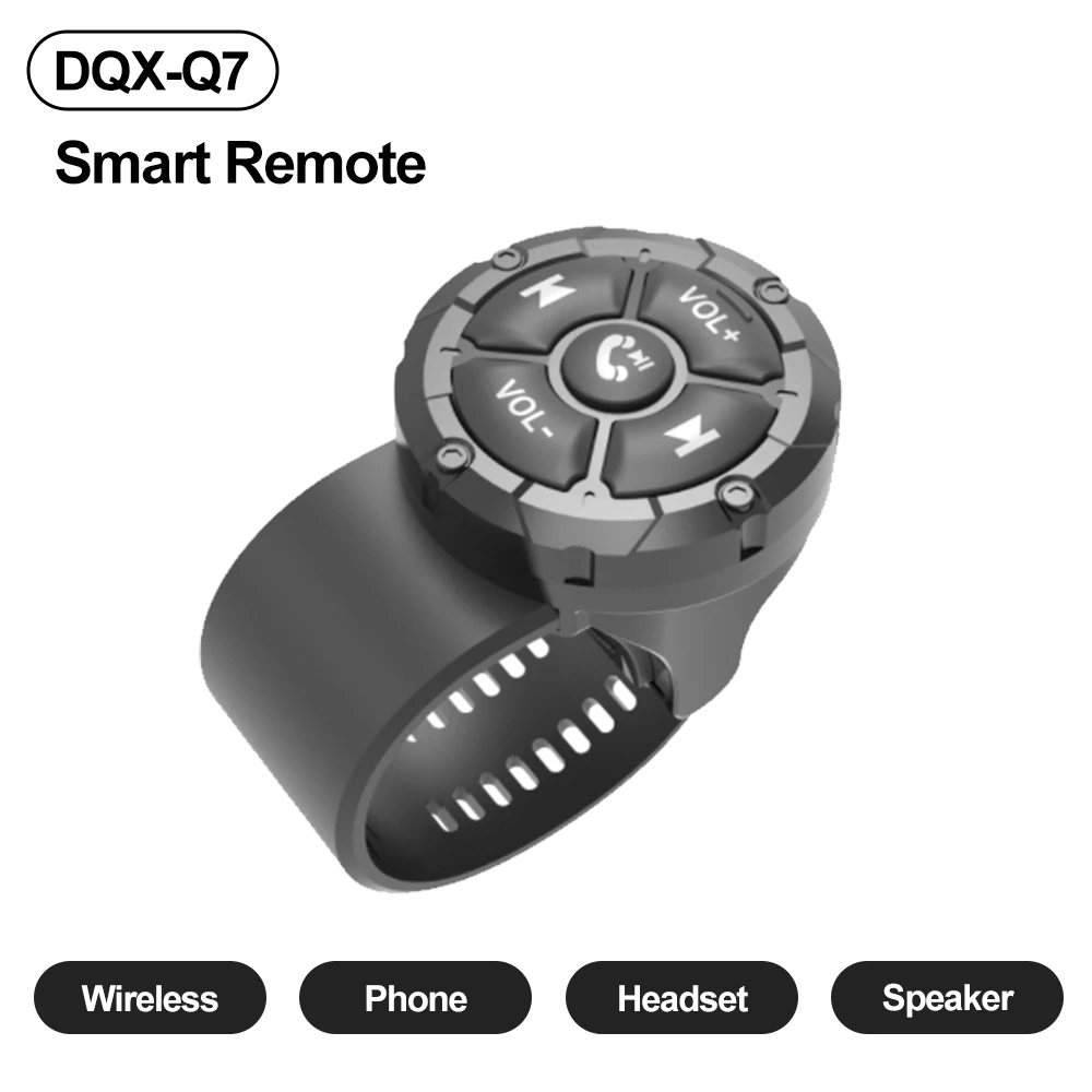 Wireless Bluetooth 5.3 Remote Button Helmet Earphone Motorcycle/Bike Handlebar Media Controller Steering Wheel Remote Control