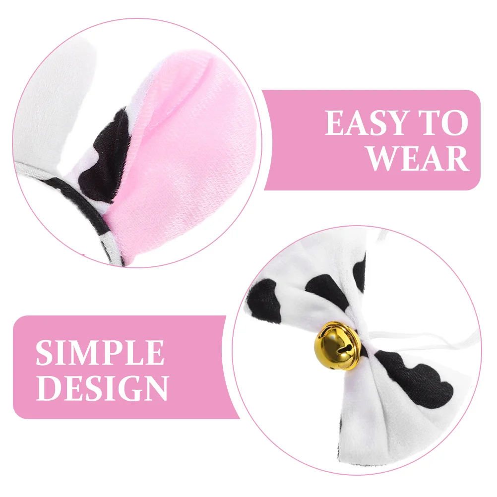 1 مجموعة البقرة عقال الذيل ربطة القوس فيونكة الحيوان زي مجموعة تأثيري الدعائم مرحلة الحفلات أداء لوازم البقرة عقال زي حفلة الدعامة