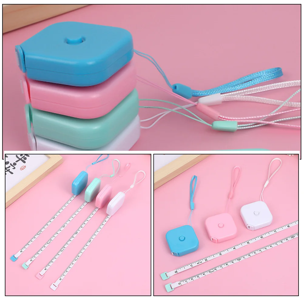 

4Pcs Portable Small Retractable Tape Measure Compact Body Measuring Tape Dual Side Clear Markings Sewing Measuring Tapes