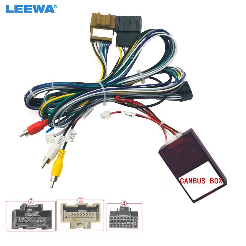 

LEEWA Car 16pin Power Cord Wiring Harness Adapter With Canbus For Chevrolet Onix 2016-2019 Installation After-Market Head Unit