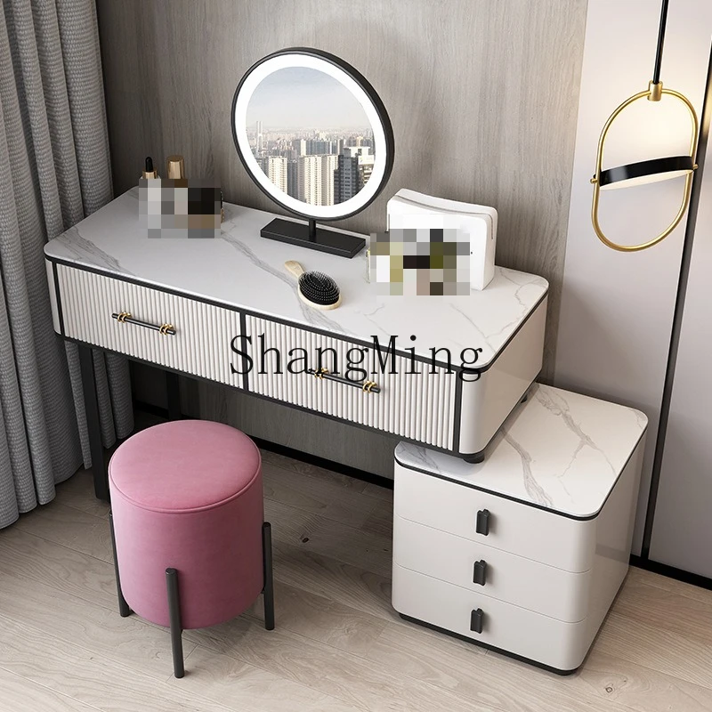 

ZYY minimalist dresser makeup table bedroom bay window cabinet makeup stool mirror left and right combination