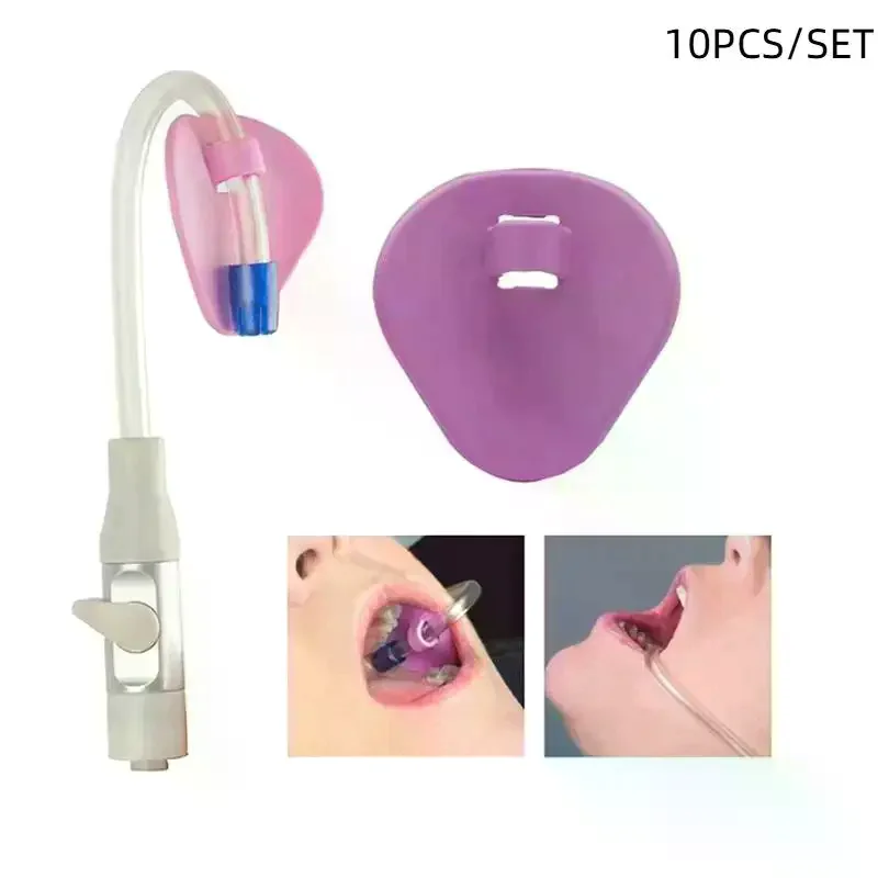 10pcs/Set New Dental Consumables Autoclavable Dental Suction Tube Holder Oral Care Tools Saliva Ejector HVE Tube Positioner
