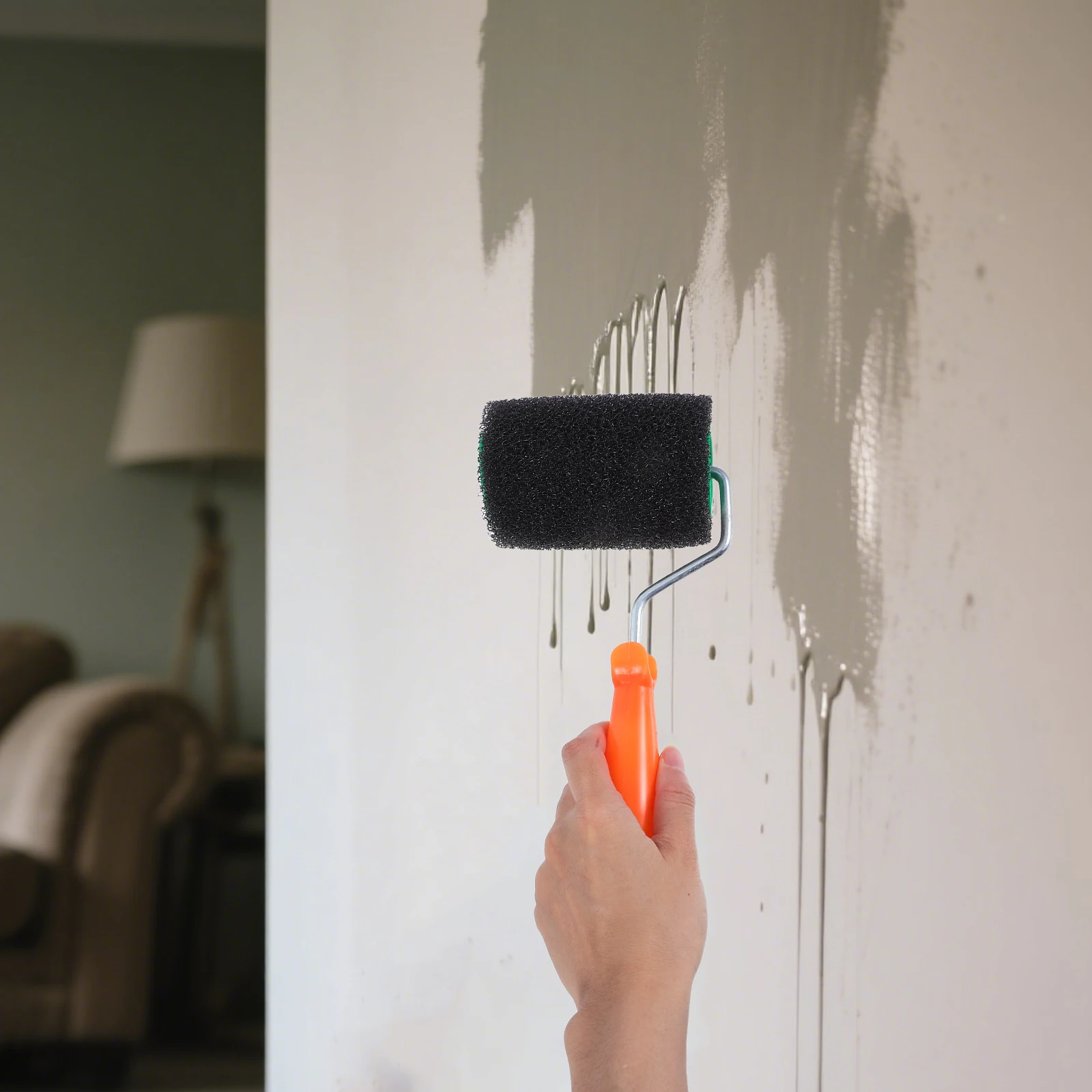 

1 set Putty Brush Durable Wall Paint Tool Mini Kit Plastering Repair Paste Elastic Fiber Textured Patterns Long Handle DIY