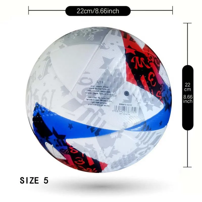 كرة قدم عالية الجودة بدون خياطة مقاومة للماء رقم المعيار. 5 مسابقة تدريب للطلاب البالغين، رياضية يومية خاصة سميكة مقاومة للانفجار