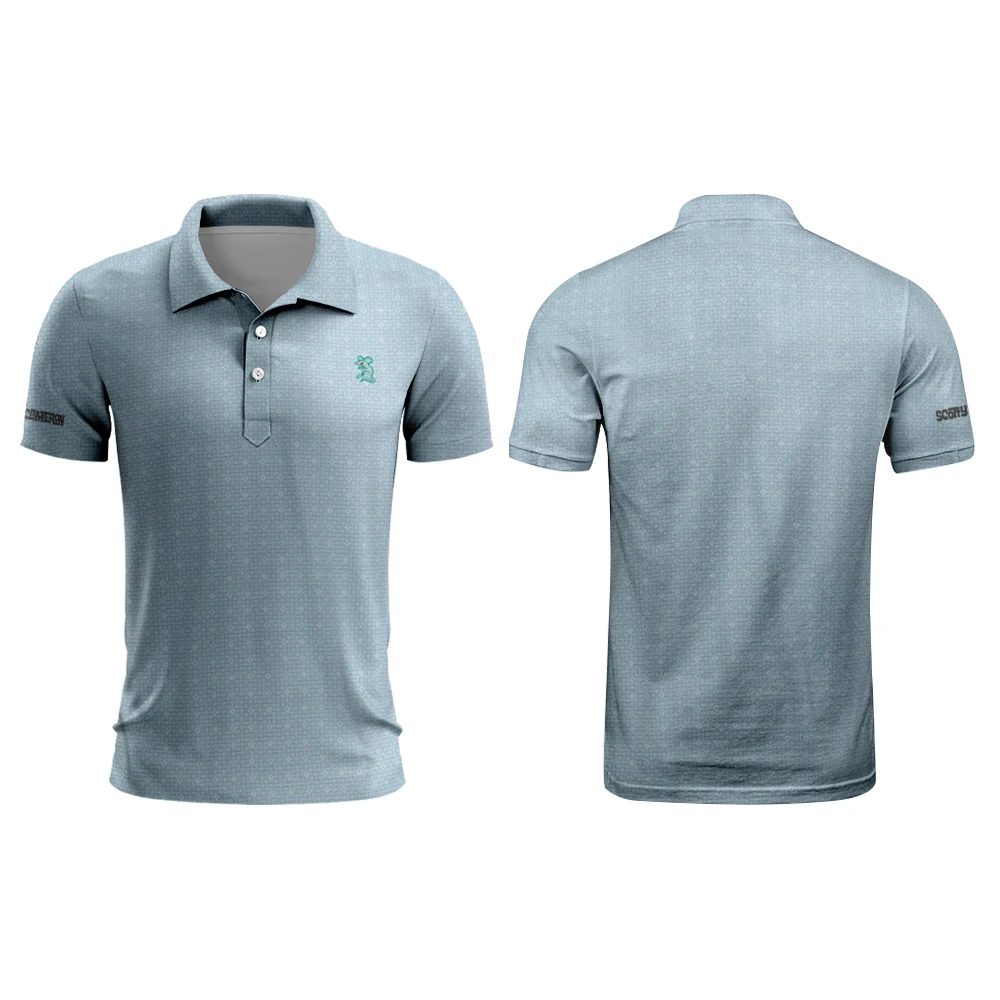 Camisa polo de golfe masculina Tour Rat Badlands Bluff Performance Jersey casual de verão, secagem rápida, respirável, botão de golfe camisa polo