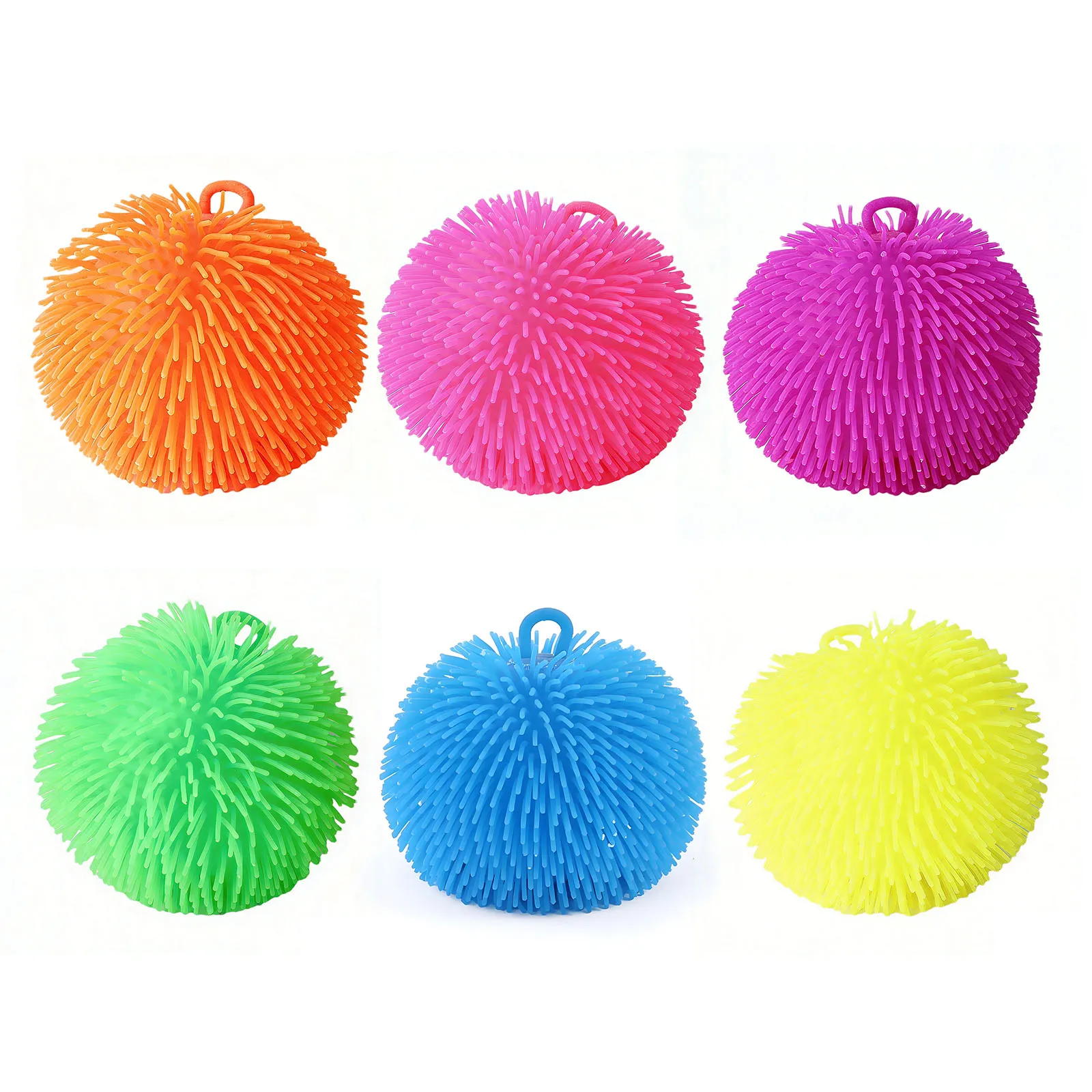 

Светящиеся эластичные антистресс-мячи Puffer Ball: сенсорные LED-мячи с шипами для снятия стресса, идеальные для вечеринок, для детей и взрослых