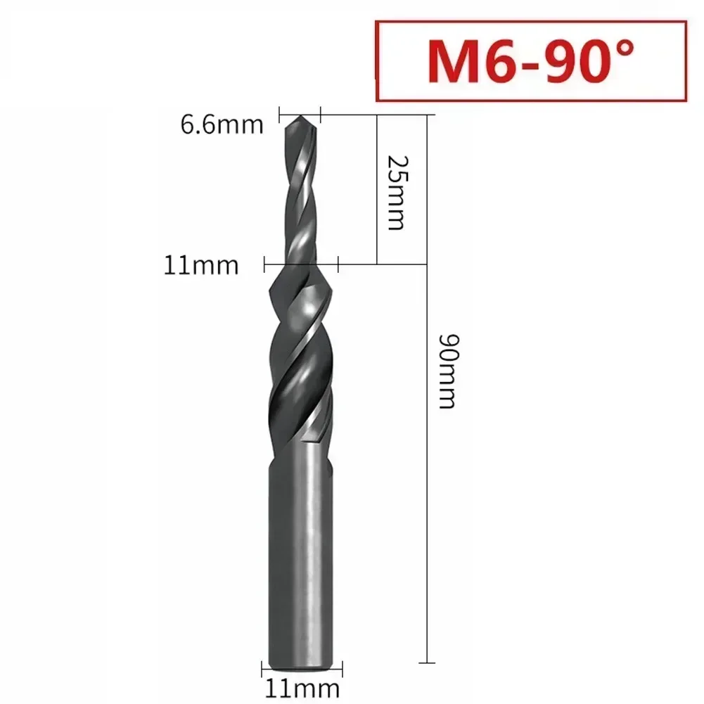 1PC M4--M12 Punta da trapano a spirale per avvitatore HSS da 90/180 gradi adatta per smussatura di perforazione di metalli/non metallici