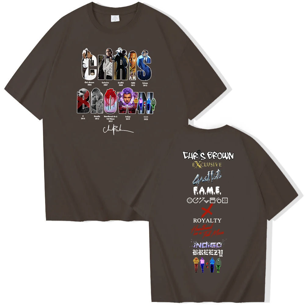 Chris Brown 11 11 Tour 2024 Summer T-Shirts Unisex Harajuku O-Neck Short Sleeve Shirts Music