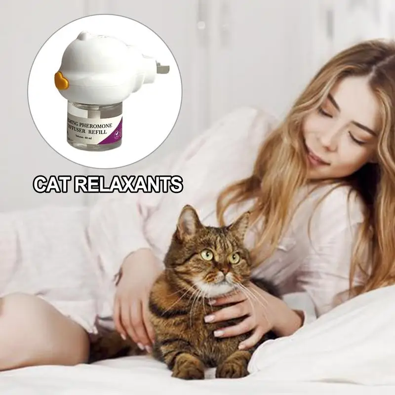 Pheromone Diffuser for Cats Cat Pheromone Plug-In Relaxants Start Kit Calming Mood Relaxing Pets Pheromone Calming Diffuser