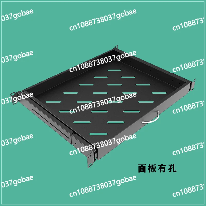 1U Drawer Keyboard Tray for Network Cabinets, Heavy Duty Sliding Shelf, Server Rack Keyboard and Mouse Organizer