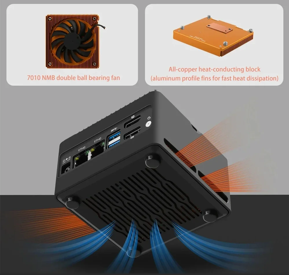 Topton 6-Bay Pocket NAS Server Intel I3 N305 N150 N100 Firewall Mini PC 4xM.2 NVMe 2xSATA3.0 DDR5 2x2.5G LAN 2xUSB3.2 2xHDMI2.0