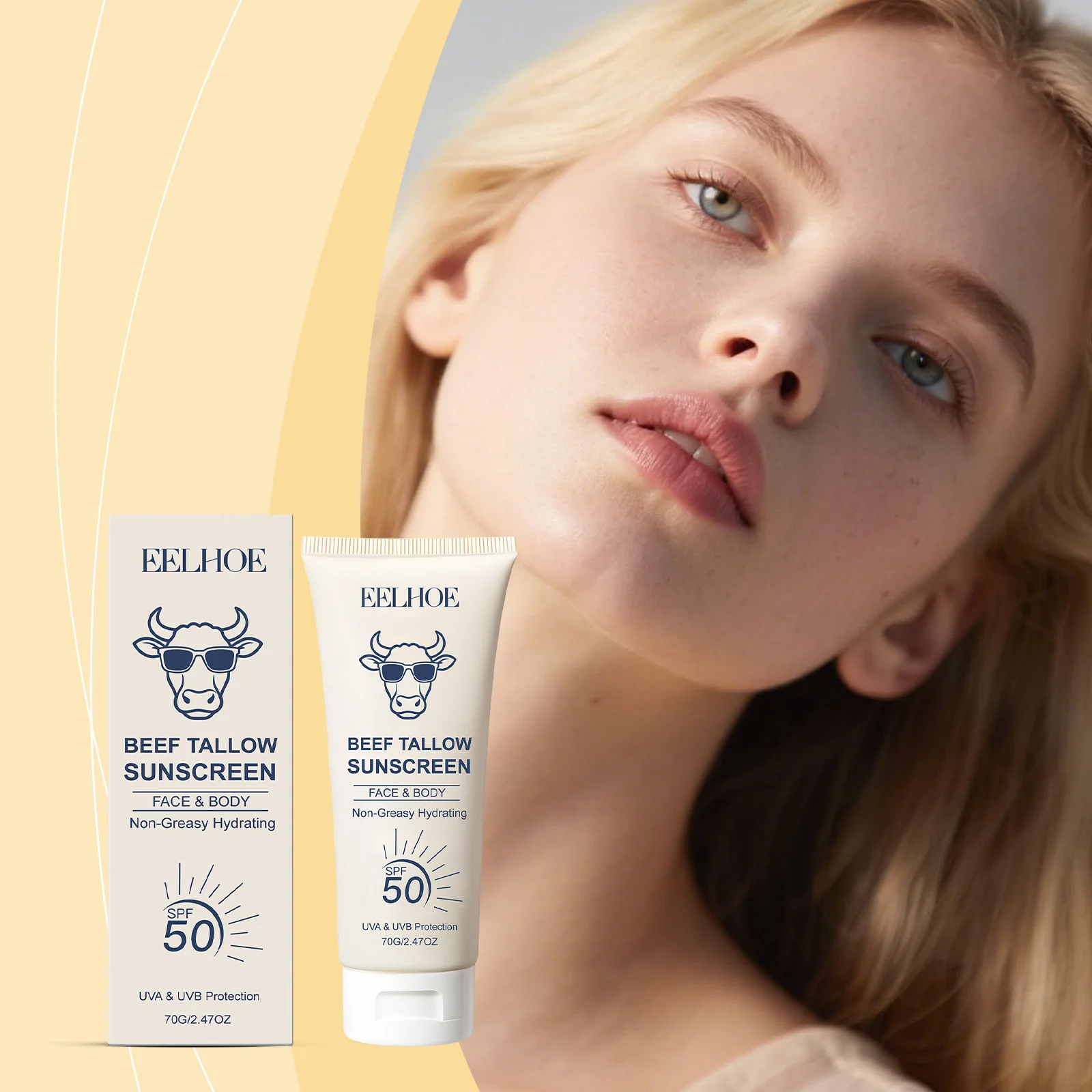 Tallow Protection Cream Moisturizing Hydrating Lightweight Non-greasy Outdoor Skin Barrier Care Gentle Refreshing Comfort Cream