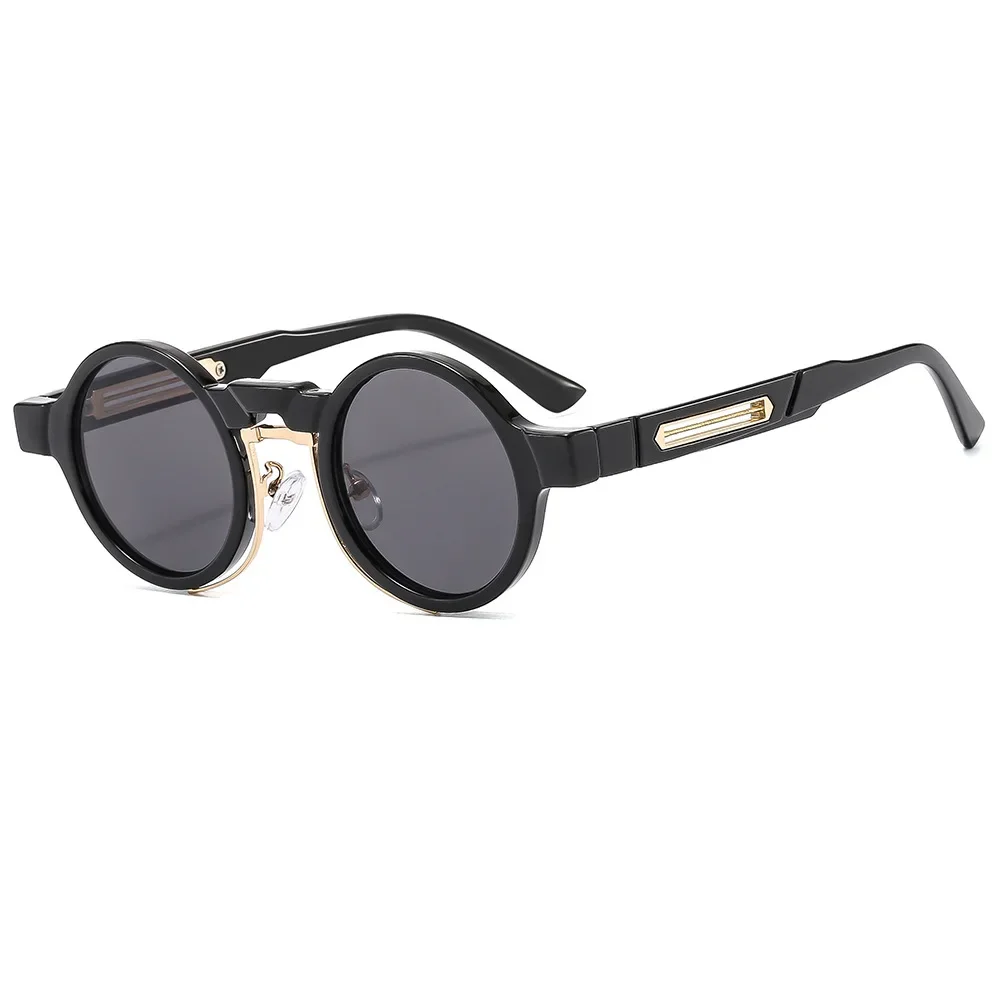 

2025 New Round Sunglasses Retro Steampunk Gradient Shades UV400 Women Men Stylish Sun Glasses Y2k Eyewear for Girls