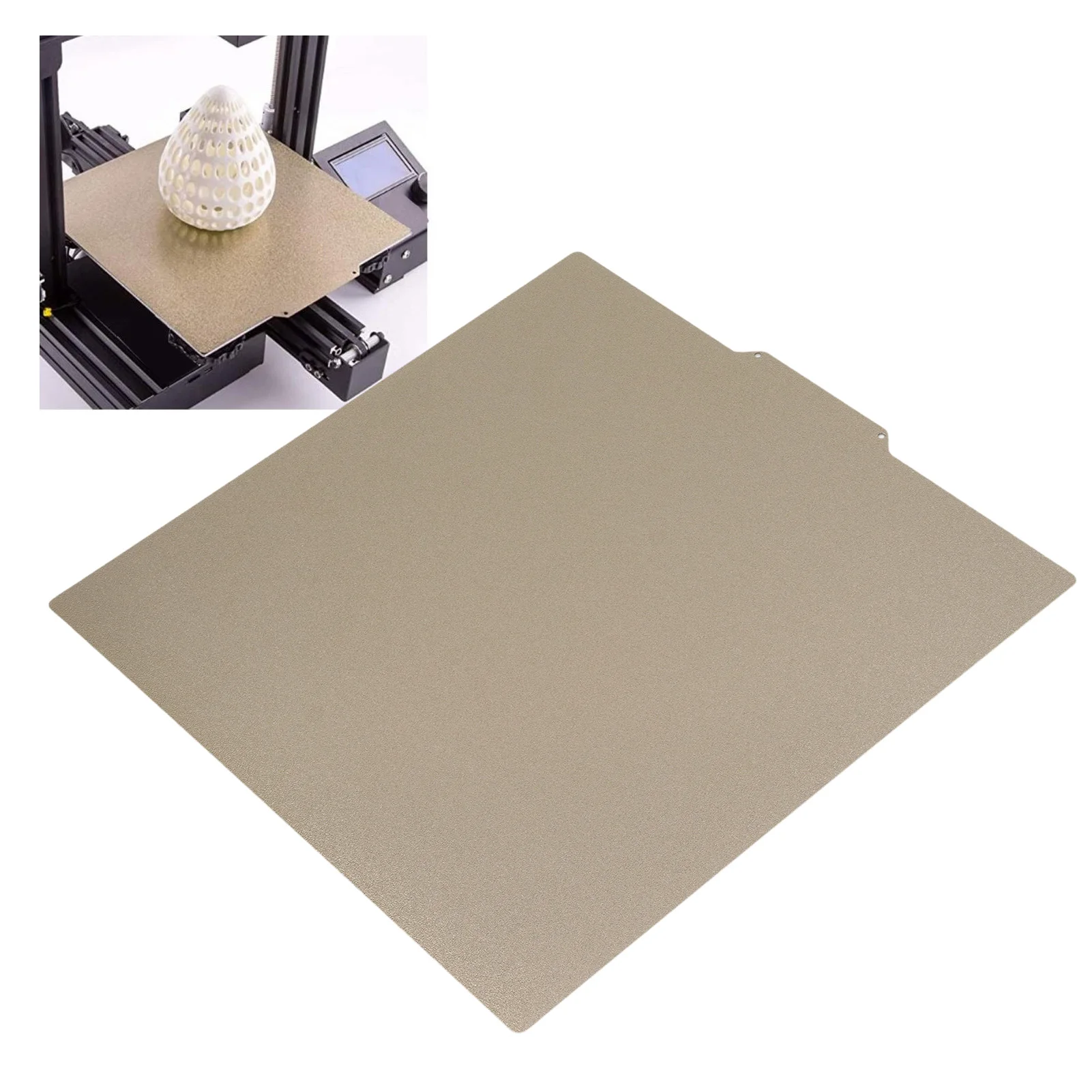 

3D Printer Build Plate 325x325mm Double Sided PEI Coating Flexible Spring Steel Plate 3D Printer Bed for QIDI X-MAX3
