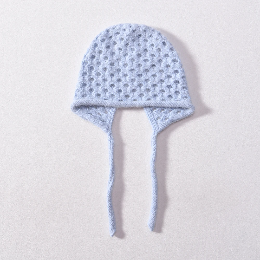 Luxyonuo Women's Winter Hat Girl's Cute Ear Protection Knitted Hats Fashion Outdoor Balaclava Beanies Fall New Arrival Skull Cap