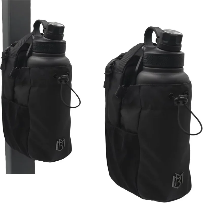 Magnetic Water Bottle Sling Bag Crossbody Large Capacity Adjustable Gym Sports Outdoor Hydration Carrier Pouch