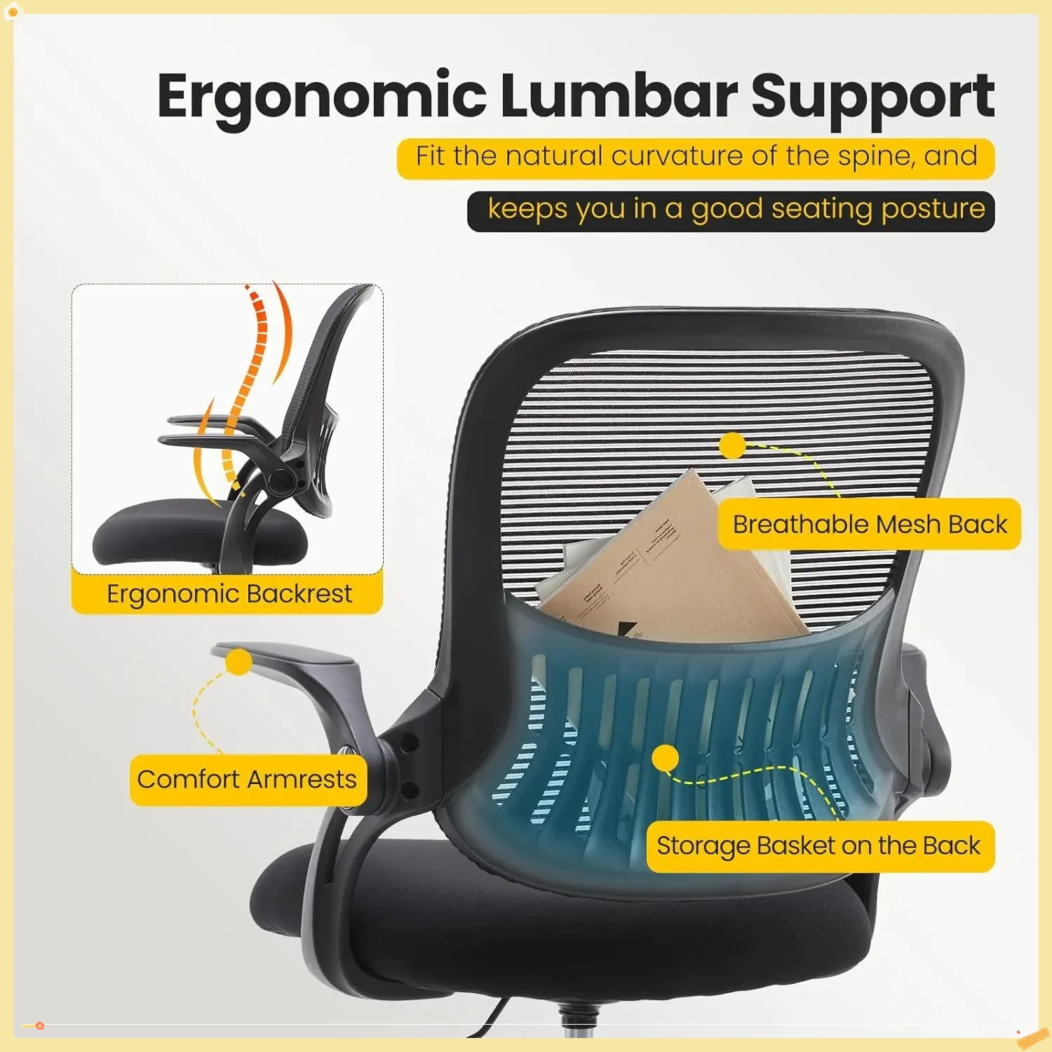 Sedia da scrivania alta da disegno - Sgabello alto ergonomico per computer con altezza regolabile e comodo supporto lombare, bancone scorrevole per ufficio