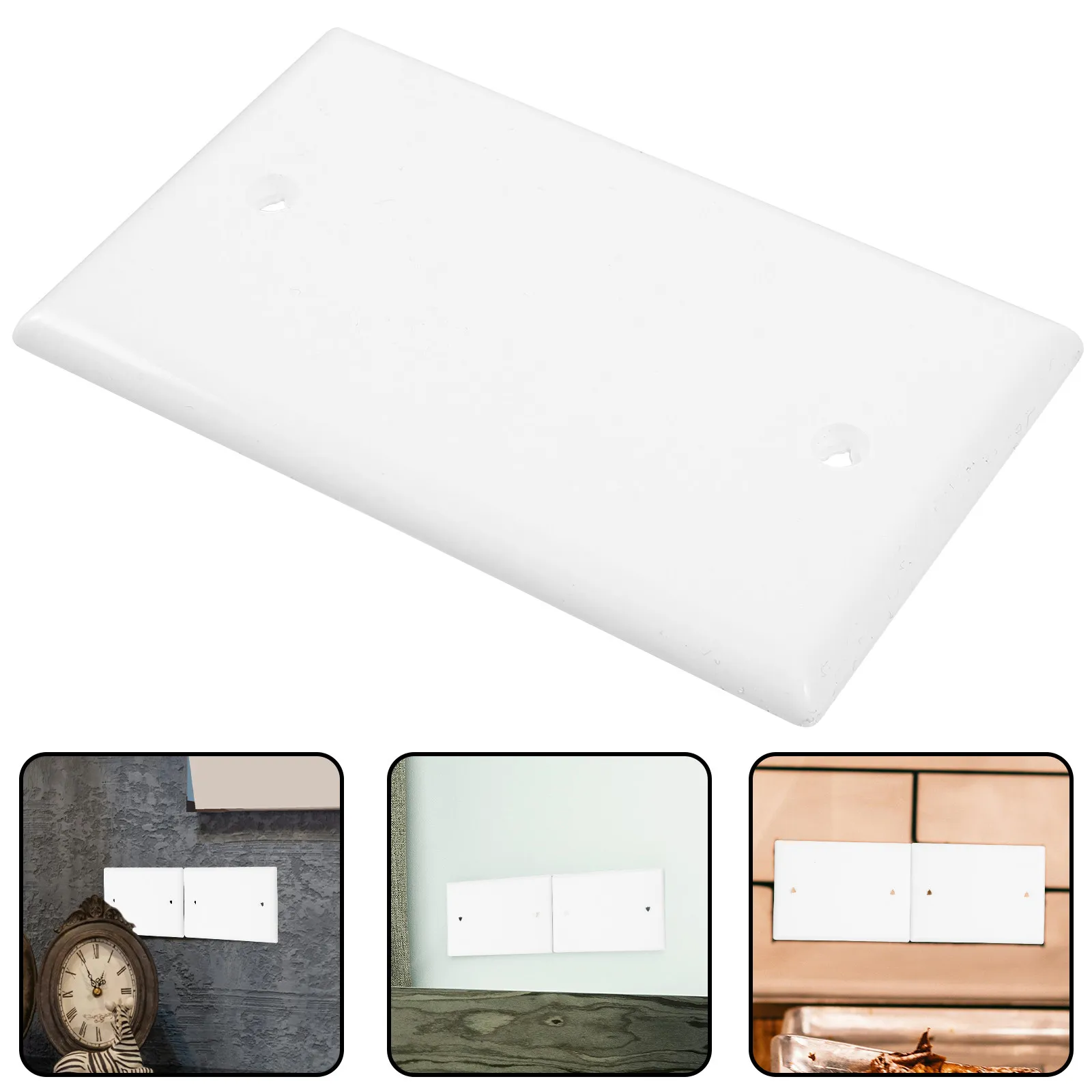 Blank Outlet Cover Wall Plate Cover for Us Standard Electrical Boxes Lightweight Unbreakable Plastic Faceplate Cap Easy Install