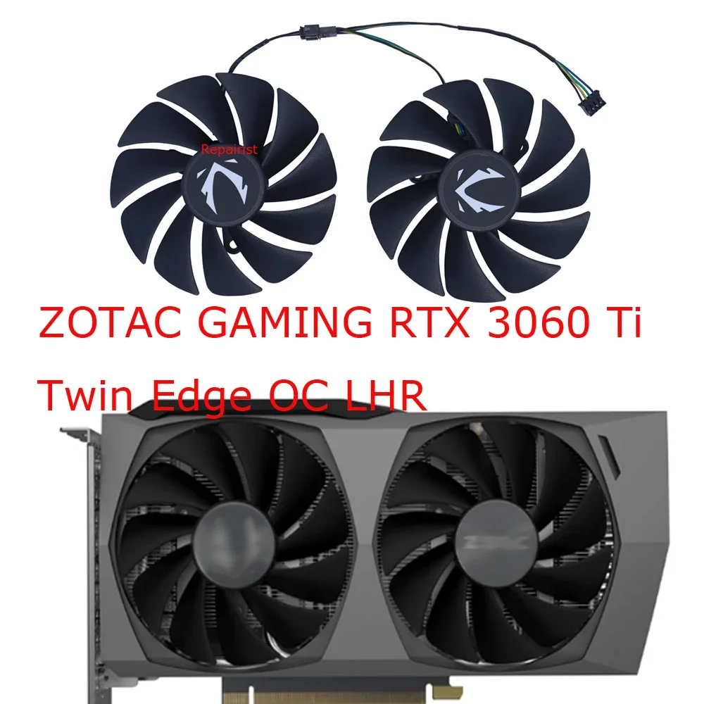 2Pcs/Set,GA92S2H,Graphics Card Fan,VGA Cooler,For ZOTAC GAMING RTX 3060 Twin Edge,For ZOTAC GAMING RTX 3060Ti Twin Edge LHR