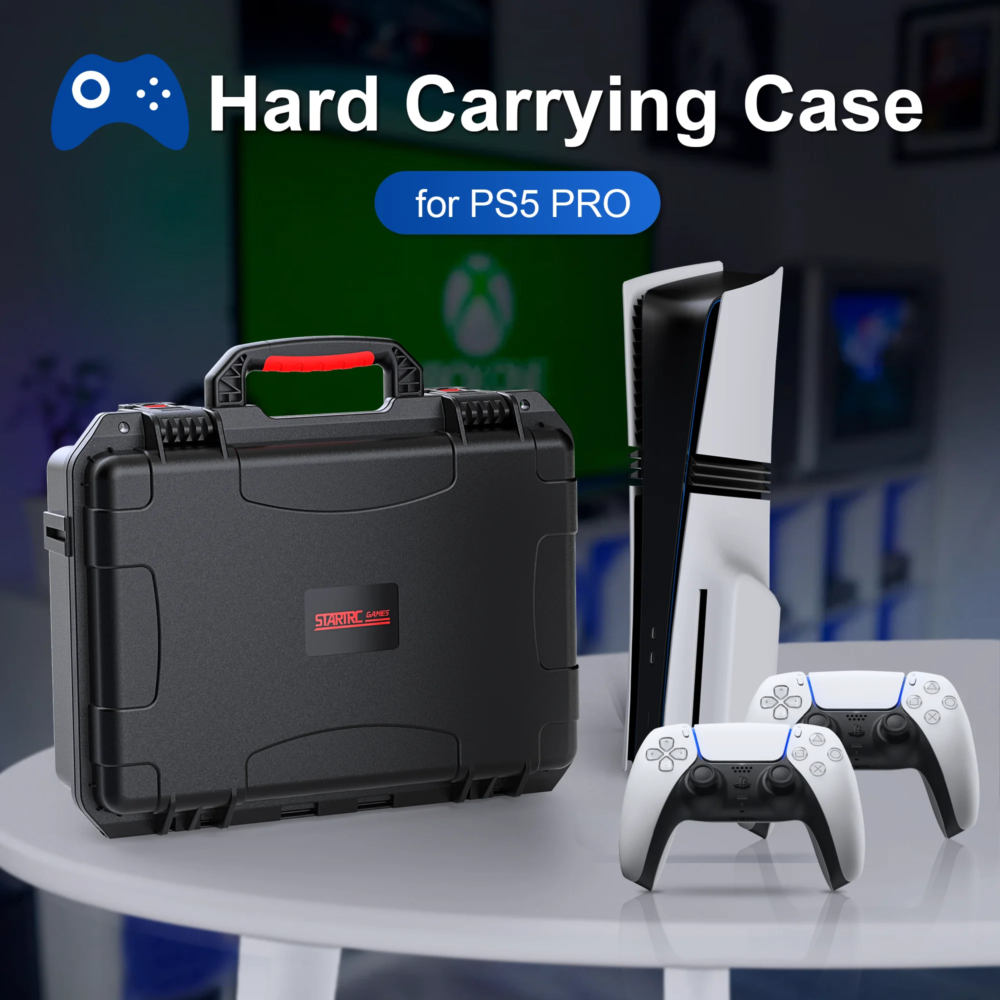 

PS5 PRO Carrying Case Hard Shell Waterproof Box, Portable Storage Case Large Capacity Travel Suitcase For Sony Playstation 5 Pro