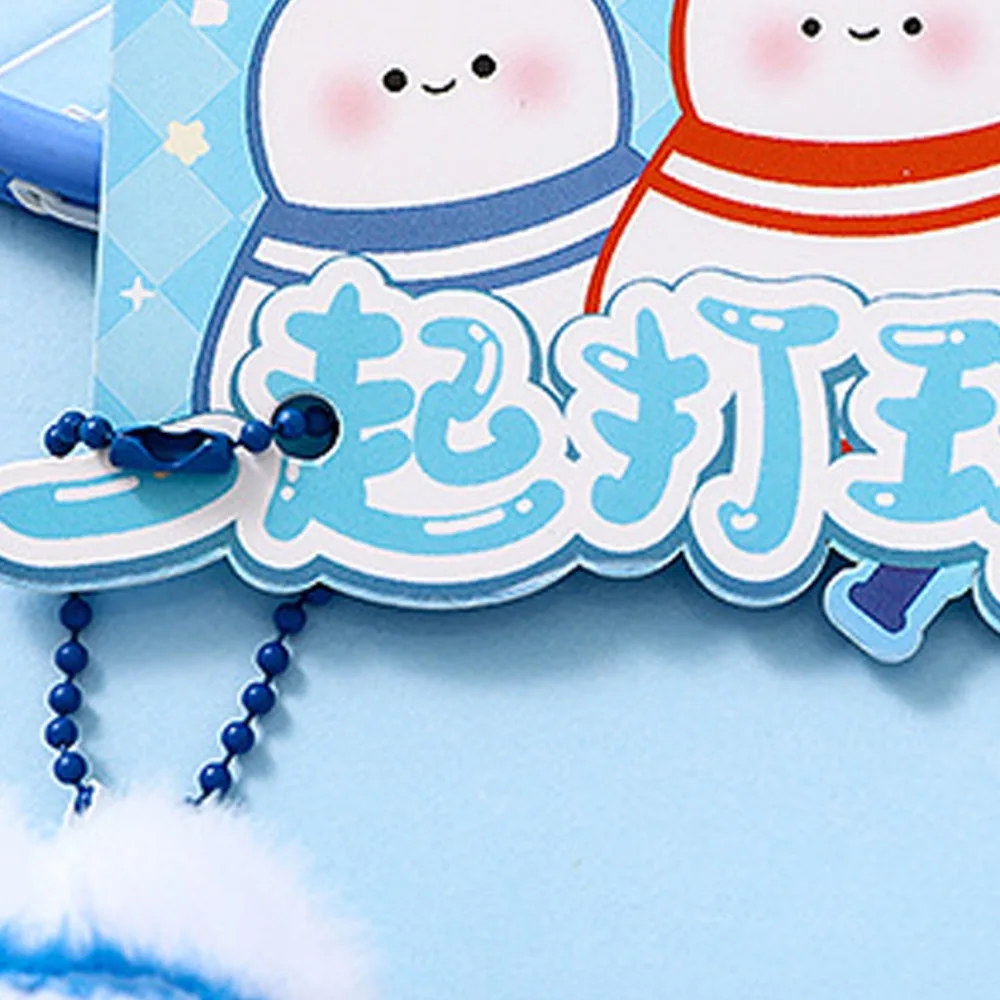 

Plush Keyring Badminton Couple Keychains Cartoon Stuffed Doll Badminton Bag Pendant Furry Soft Badminton Plush Toy Keychain