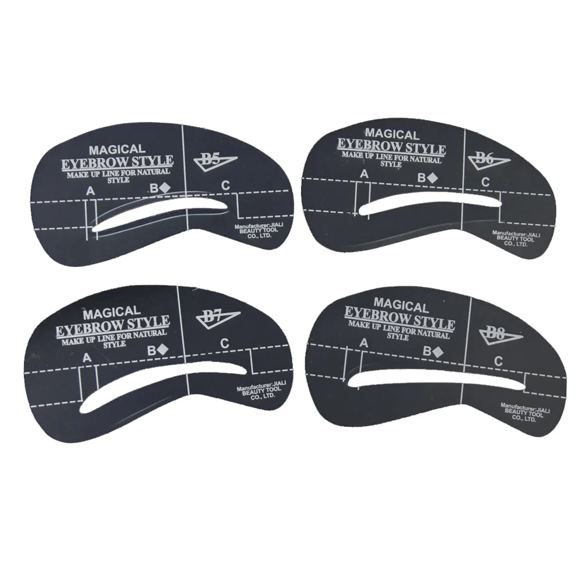 24Pcs Eyebrow Template Stencils 6 Assorted Sets Reusable Clear ABS for Easy DIY Makeup Application Eyebrow Stencils