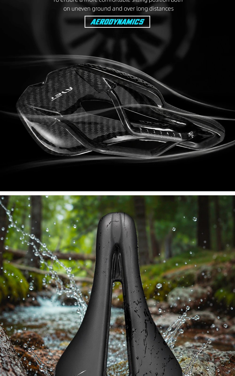RYET Carbon 3D Gedruckt Fahrrad Sattel Super Licht Rennrad MTB Sitz Teile Racing 7x9mm Sitzkissen Radfahren fahrrad Zubehör – Detail 8