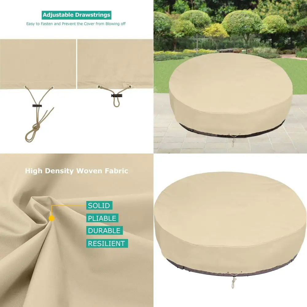 

88 Усиленный водонепроницаемый чехол для уличной кушетки, всепогодная защита, бежевый