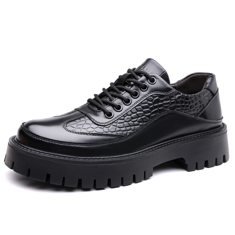 

Men's Thick-Soled Business Formal Leather Shoes, Casual and Versatile, Large Size Men's Shoes