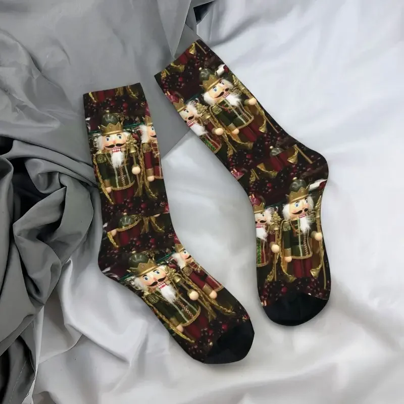 Homens e Mulheres Christmas Nutcracker Trio Crew Socks, Unisex, Fofo, Impresso em 3D, Quebra-Nozes, Desenhos Animados, Brinquedo, Soldado, Vestido, Y2K