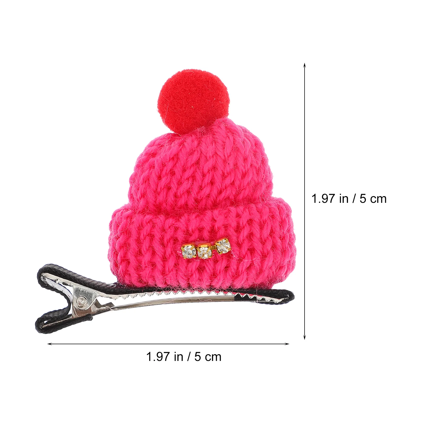 

12 Pcs Kids Hair Clips Children Headwear Xmas Little Hat Girl Yarn Baby Hat Christmas Headdress Cute Accessories