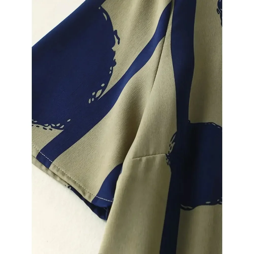 여름 패션 플러스 사이즈 S-5XL 휴가 캐주얼 드레스 신상 O넥 보헤미안 캐주얼 플로럴 프린트 미디 여성 여행 드레스