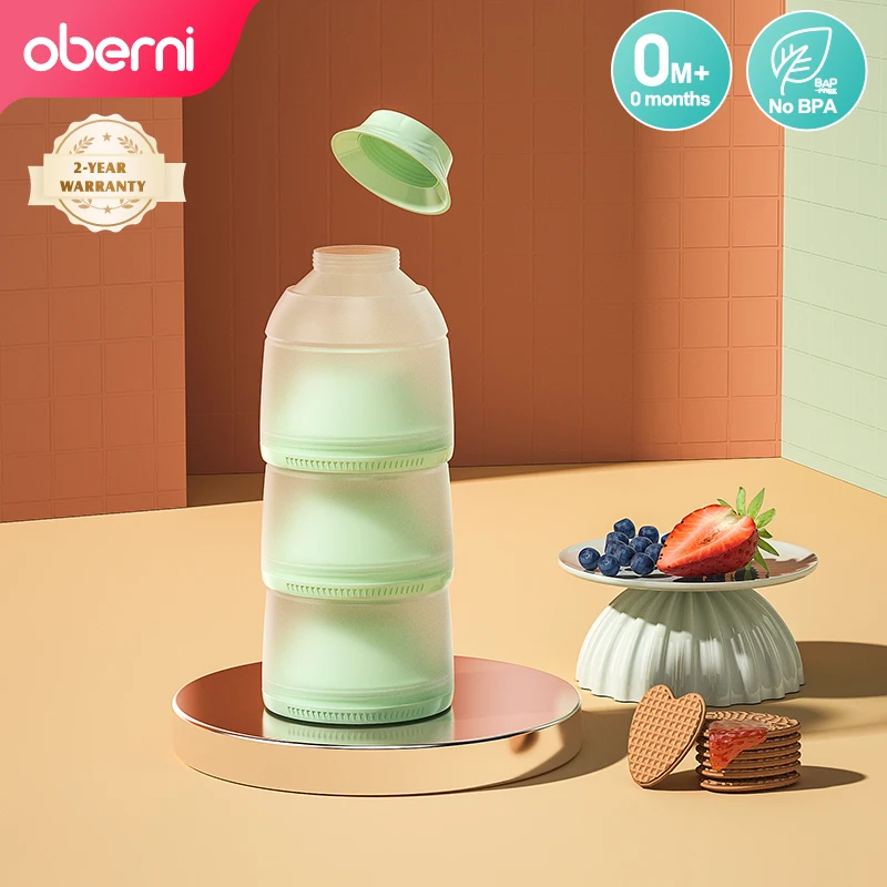 Oberni baby kids food milk powder storage box BPA Free baby food dispenser for baby feeding boy and girl