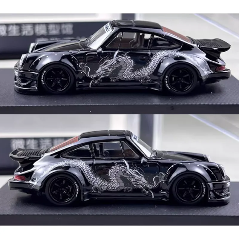 MC 1/64 Porsche RWB 930 Vehículo de motor de juguete de aleación de cuerpo ancho Regalos de modelo de metal fundido a presión