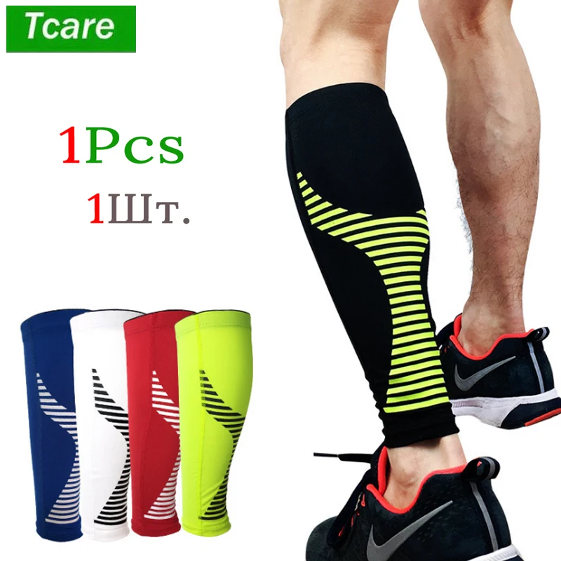 Tcare 1 Piece Sports Calf Compression Sleeves for Men & Women Leg and Shin Compression Sleeves for Runners Cyclist Shin Splint