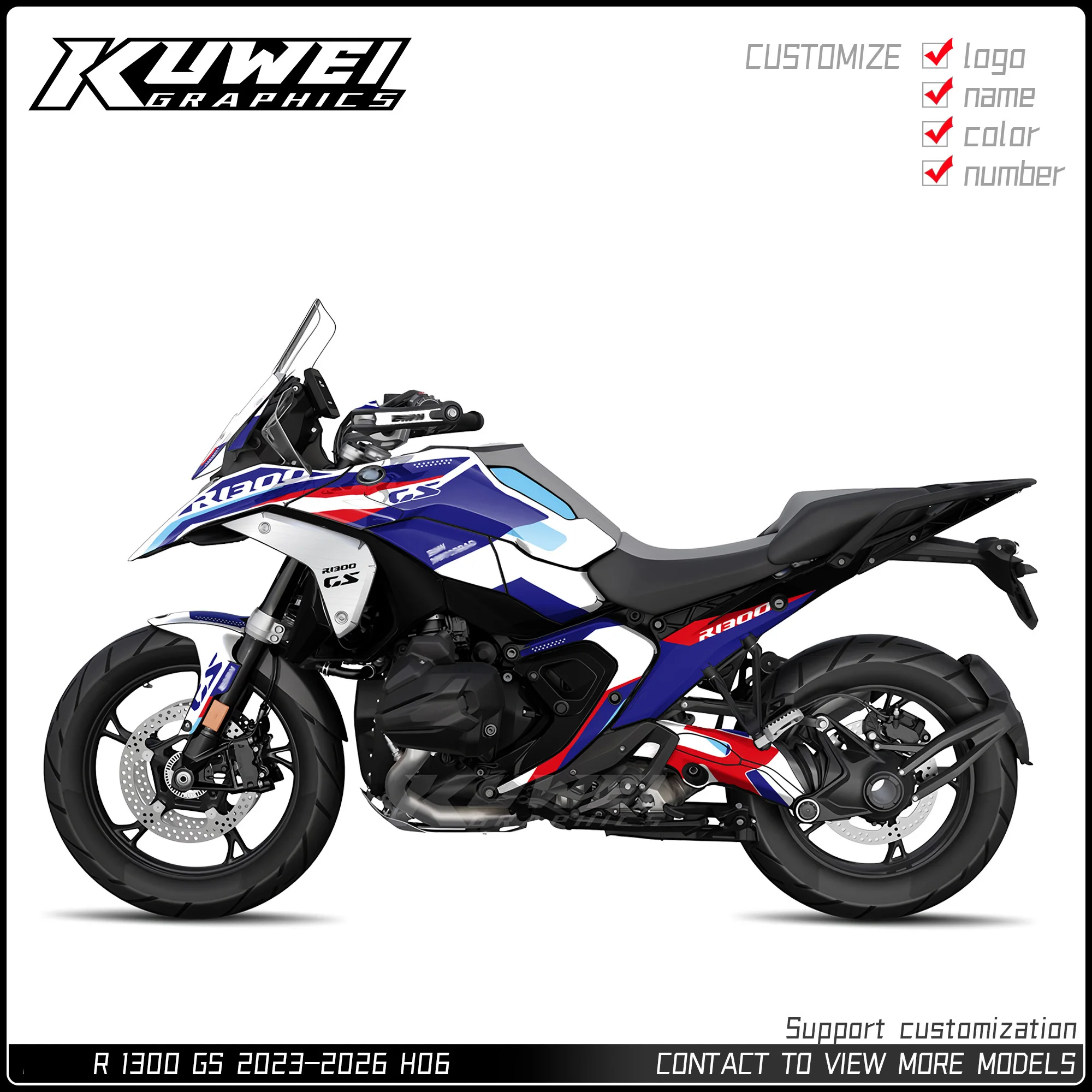 

Подходит для Bmw R 1300 Gs 2023 2024 2025 2026, комплект графических наклеек, наклейка H06