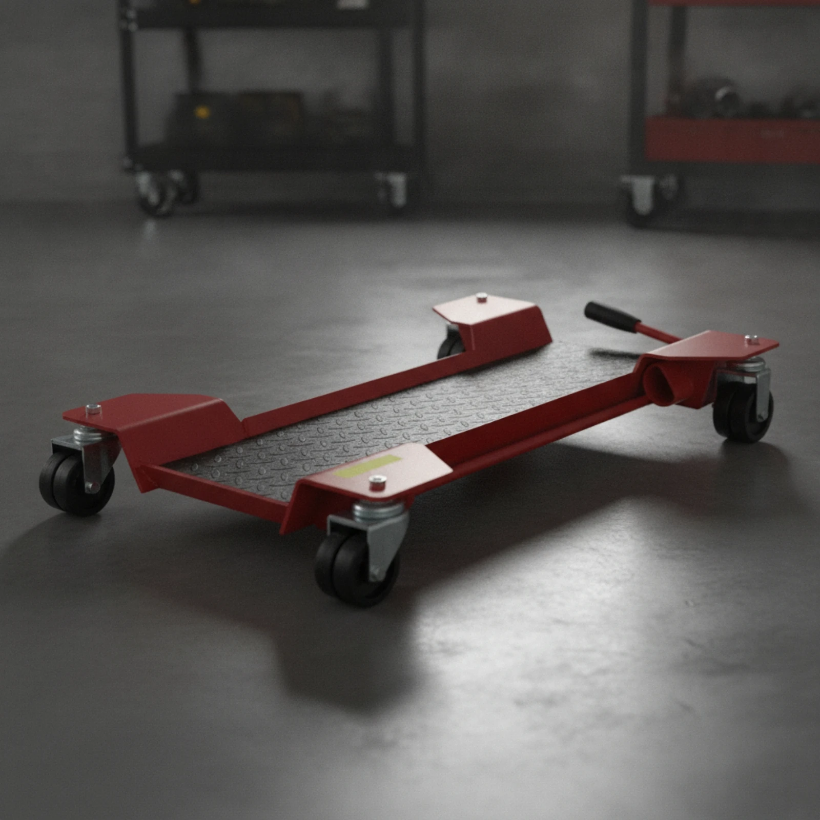 Motorcycle Mover Dolly with Swivel Wheels Controlled Motorcycle Garage Dolly Heavy-Duty Low-Height for Mechanics, Workshop