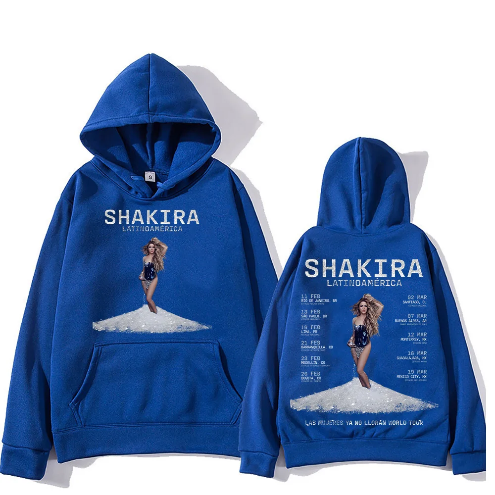 Shakira Las Mujeres Ya No Lloran World Tour Hoodies Men Women Fashion Aesthetic Sweatshirts New Two Sides Oversized Pullovers