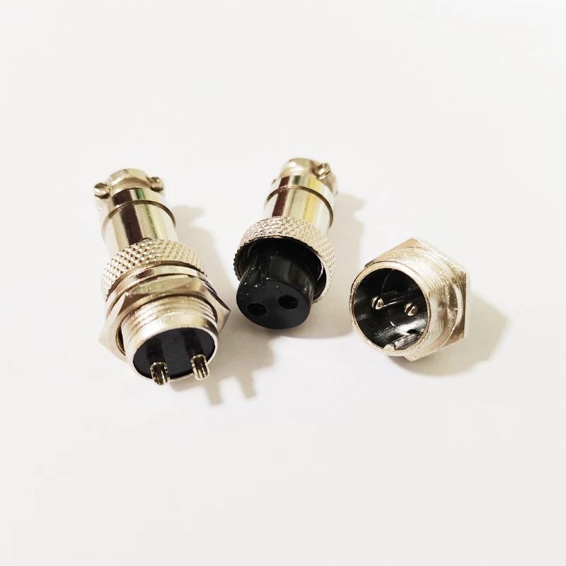 NCHTEK XLR 2Pin Aviation Plug Male & Female Panel Power Chassis Metal Adapter Connector 16MM/Free Shipping/20PAIRS(40PCS)