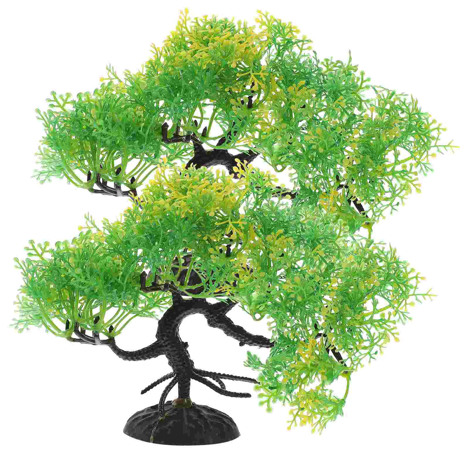 2 Pcs Aquarium Landscaping Plants Realistic Fish Bowl Pine Plastic Artificial Water Tank